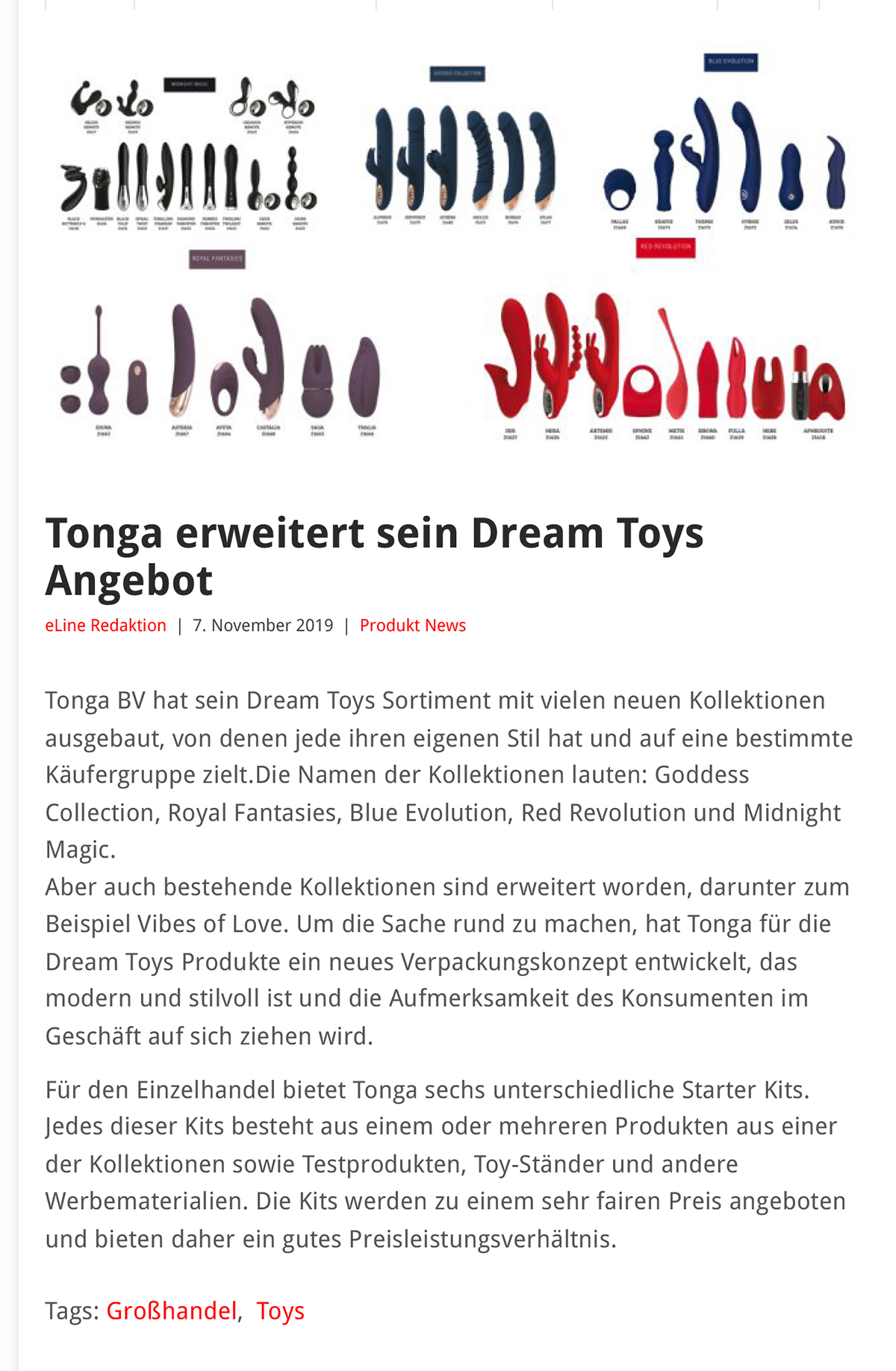 2019-11 eLine Online - Dream Toys